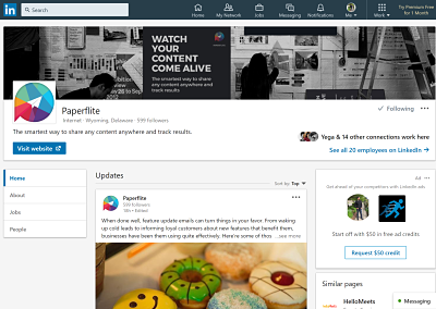 LinkedIN - Paperflite integrated marketing communication