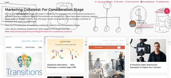  Marketing Collateral Consideration Stage | Paperflite