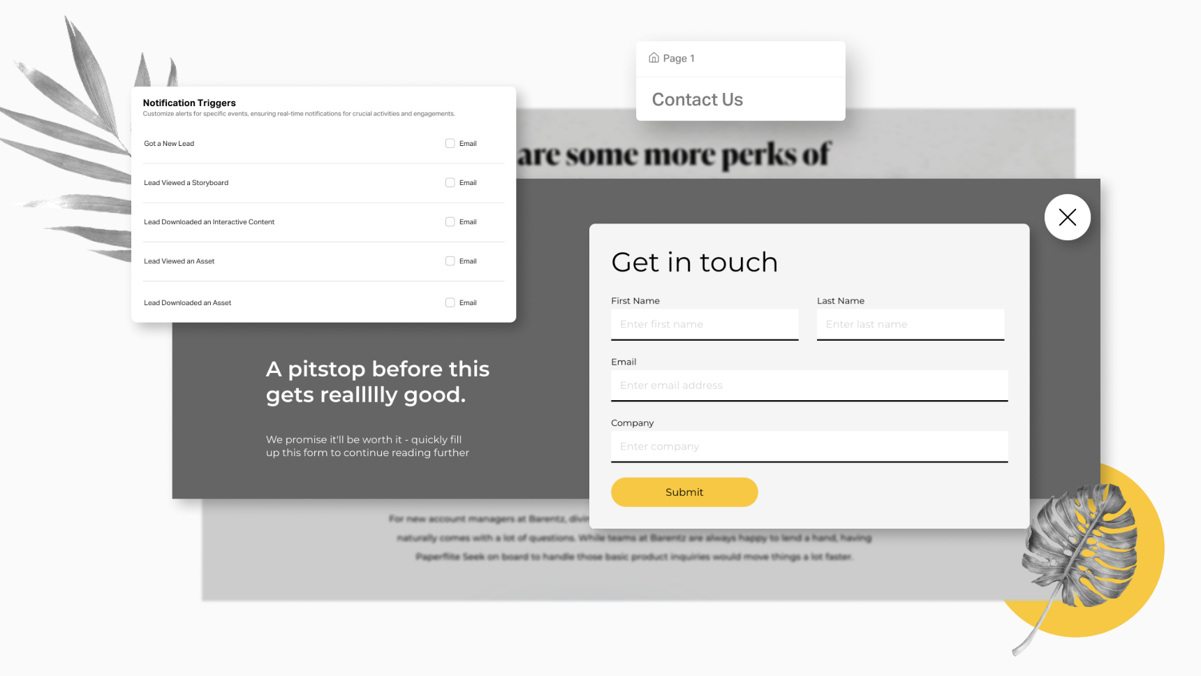 timed gating forms in cleverstory