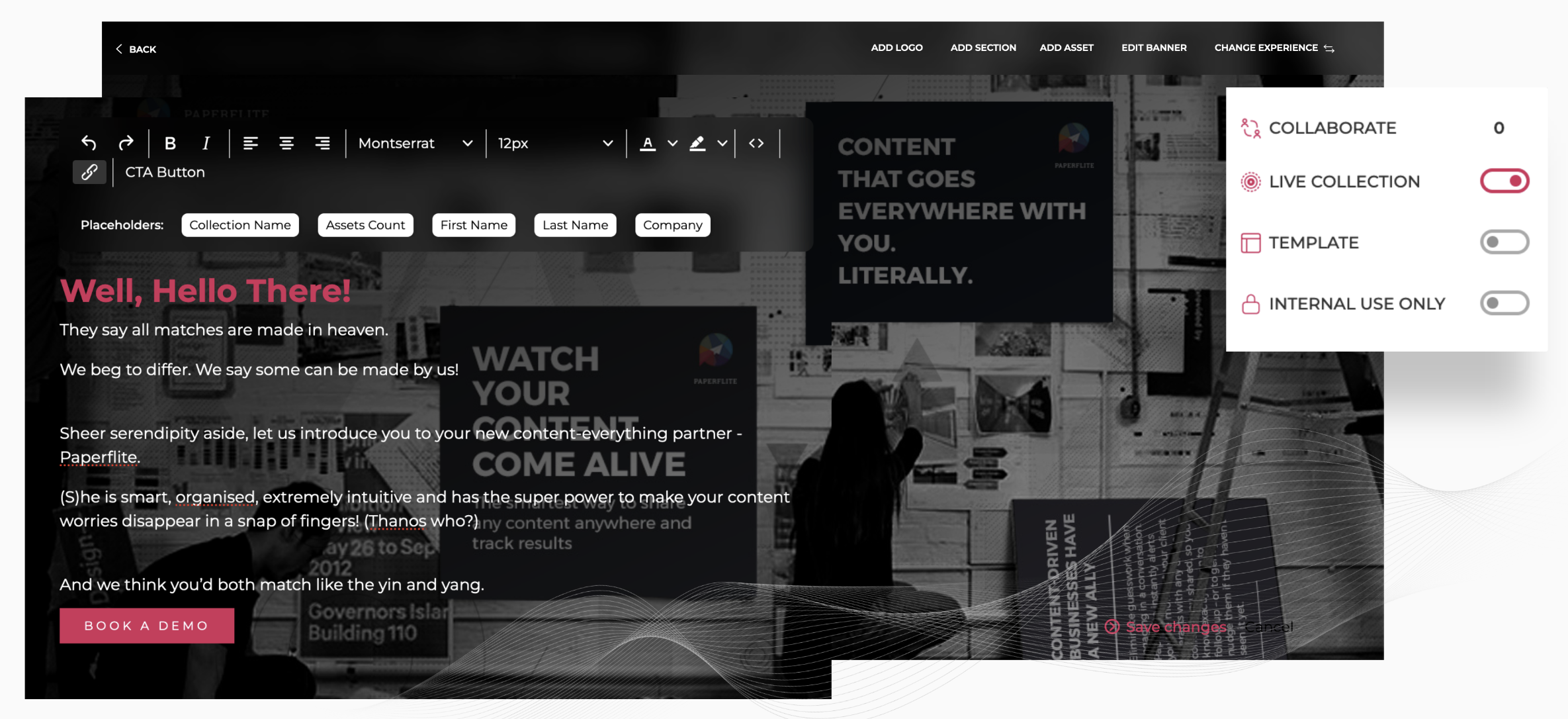 live collection capability of paperflite