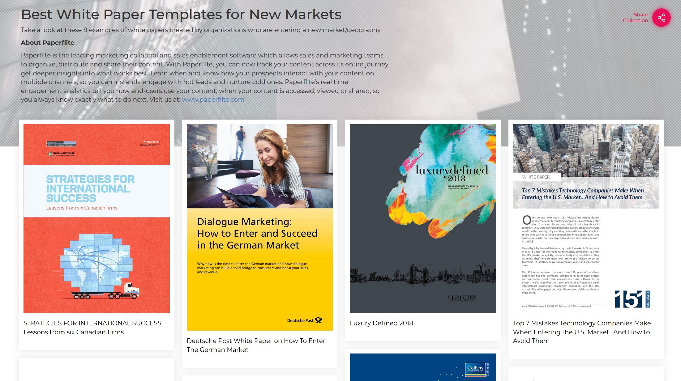 THE BEST WHITE PAPER EXAMPLES FOR NEW MARKETS