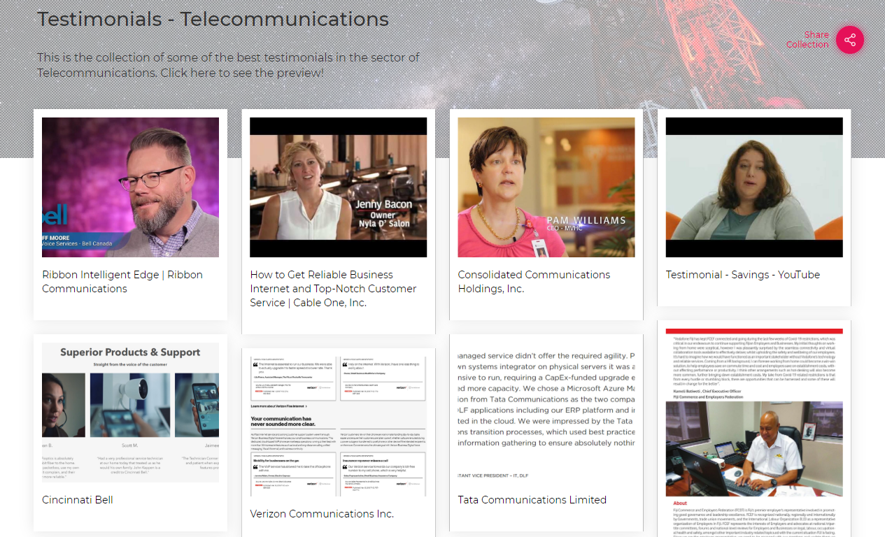 Testimonials-Telecommunications Sector